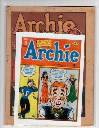Archie Comics 3 - Coverless - Riverdale - Early - 1943 - Vintage - Low Grade.