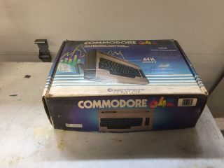 Vintage Commodore 64 Personal Computer With Power Cord