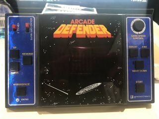 Vintage Old School Retro Arcade Defender Electronic Handheld Game 1982 Entex In