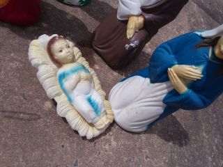 Empire Blowmold 10 pc.  Nativity Set (Light Up) Outdoor Plastic Vintage Christmas 7