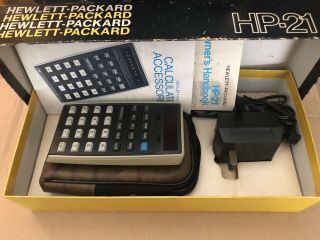 Hewlett - Packard Hp - 21 Scientific Calculator 1975 Vintage Rare Complete