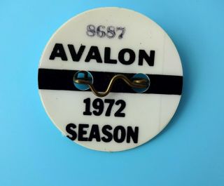 1972 Avalon Nj Beach Badge Or Tag,  Very Rare