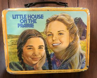 LITTLE HOUSE ON THE PRAIRIE Vintage Metal Lunch Box w/Thermos 1978 C7 - 8 2