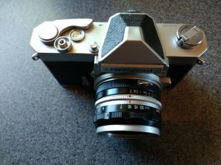 Vintage Nikon Nikkormat Fs 35mm Slr Camera With Rare Nikkor - S 5cm Lens