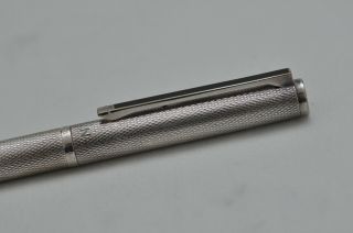 Lovely Rare Vintage Alfred Dunhill Fountain Pen Silver Patterned Barrel & Cap 4