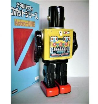 RARE ASTRO ONE ROBOT METAL HOUSE JAPAN MIB 3