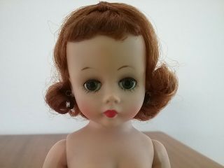 Vintage Madame Alexander 9 " Redhead Cissette Doll Triple Stitch Wig,  Earrings
