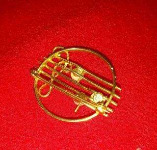 Vintage 14k Yellow Gold And Pearl Brooch Pin Scrap 5grams 3