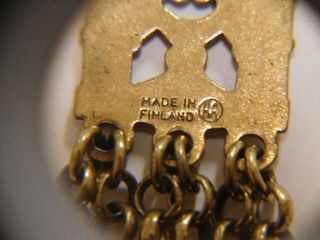 Kalevala Koru Finland: Finnish Hämäläinen Juhlakääty series Big Earrings,  Bronze 4