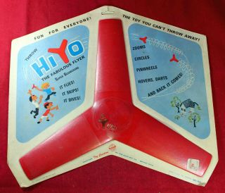 Ohio Art Hiyo Red Boomerang Frisbee Toy - Mip - Vintage - Rare