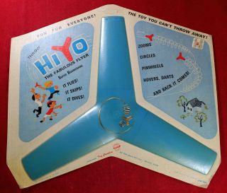 Ohio Art Hiyo Blue Boomerang Frisbee Toy - Mip - Vintage - Rare
