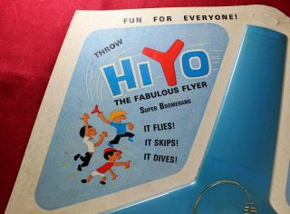 Ohio Art HIYO Blue Boomerang Frisbee Toy - MIP - Vintage - RARE 2