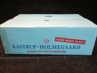 6 Vintage Kastrup Holmegaard Denmark 13oz Smoke Copenhagen Cocktail Glasses