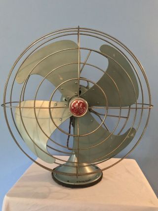 Vintage Ge General Electric Vortalex 16” 3 Speed Fm16v23 Oscillating Fan