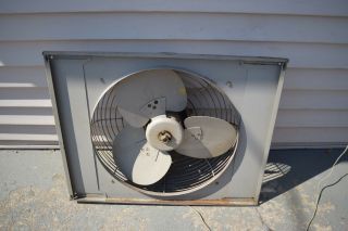 Vintage Rare General Electric FIIW3 20  window all Metal Fan With Side Panels 5