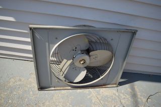 Vintage Rare General Electric FIIW3 20  window all Metal Fan With Side Panels 8