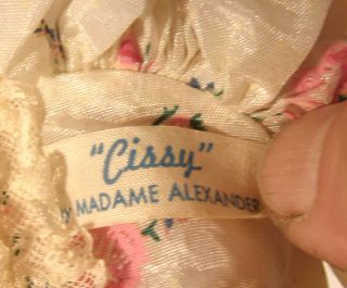 VINTAGE 1950 ' S TAGGED MADAME ALEXANDER CISSY DOLL LONG PEIGNOIR DRESSING GOWN 8