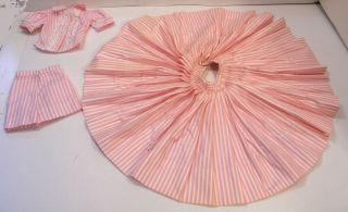 Vintage Madame Alexander Cissy Doll Tagged 3 Pc Pink Striped Blouse Shorts Skirt