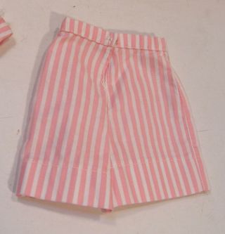 VINTAGE MADAME ALEXANDER CISSY DOLL TAGGED 3 PC PINK STRIPED BLOUSE SHORTS SKIRT 5