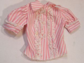 VINTAGE MADAME ALEXANDER CISSY DOLL TAGGED 3 PC PINK STRIPED BLOUSE SHORTS SKIRT 7