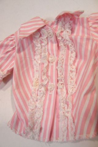 VINTAGE MADAME ALEXANDER CISSY DOLL TAGGED 3 PC PINK STRIPED BLOUSE SHORTS SKIRT 8