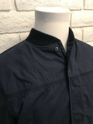 DERBY OF SAN FRANCISCO Men ' s VTG Size 44 Navy Blue Zip Front Jacket EUC 3