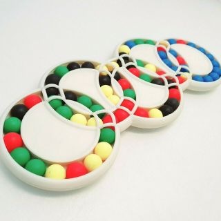 Olympic Rings Hungary Brain Teaser Logic Toy Puzzle Ring Vintage 1980 