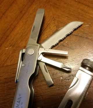 VTG Leatherman USA Crunch Multi Tool Locking Pliers Knife 7