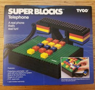 Tyco Blocks Landline Telephone - Retro - Vintage Brand