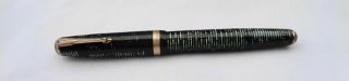 Vintage Parker Blue Diamond Green/black Striped Vacumatic Fountain Pen 5 3/4 "