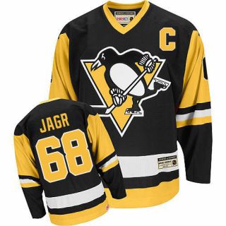 Jaromir Jagr Pittsburgh Penguins Vintage Black Yellow Home Jersey M L Xl 2xl 3xl