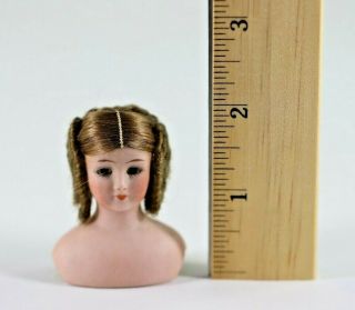 Antique Simon & Halbig Bisque Head Only 1160 Little Women Glass Eyes,  Great Wig 6