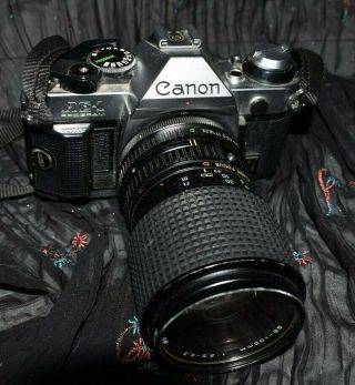 Vintage Canon Ae - 1 35mm Slr Film Camera Kit With Tokina 35 - 105 Lens