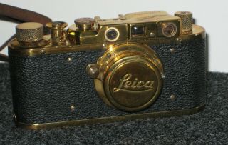 Vintage Leica Luftwaffe Wwii 35mm Gold Color 35mm Camera
