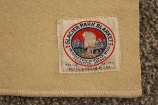 Pendleton Vintage Glacier National Park Wool Striped Blanket 87X69 3