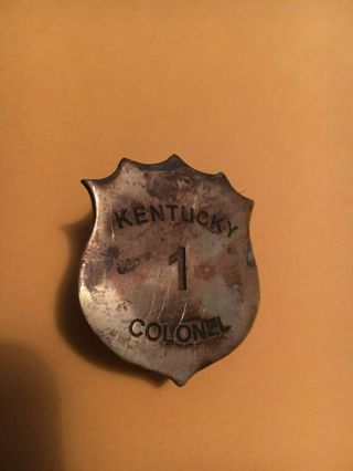 Vintage Honorable Order Of Kentucky Colonels Badge 1