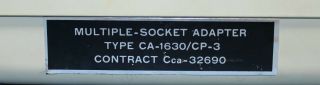 RARE Adapter CA - 1630/CP - 3 Socket Adapter for Daystrom Weston CA - 1630 7
