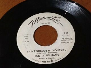 Vintage Record Antique Vinyl 45 Northern Soul Scotty Williams Mona - Lee Wlp Promo