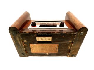 VINTAGE 1940s OLD G.  E.  MID CENTURY RESTORED & SERVICED CHROME TRIM ANTIQUE RADIO 6