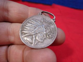 VINTAGE ADVERTISING SAVAGE ARMS STERLING SILVER FOB FOR KEY OR WATCH 4