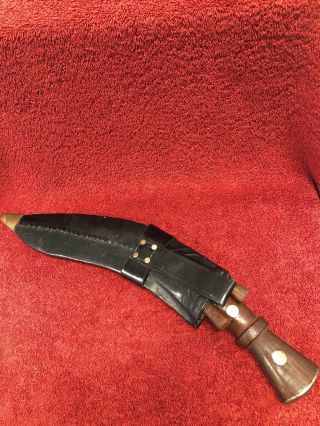 Vintage India Fighting Knife Post Ww2 Military Kukri Gurkha Machete Sword