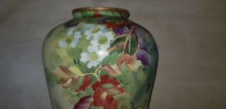 Old Vintage Hand Painted Nippon Porcelain Large Vase 3