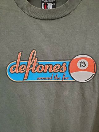 90 ' s Vintage 1998 Deftones Around The Fur Promo Concert T Shirt Giant Size XL 2