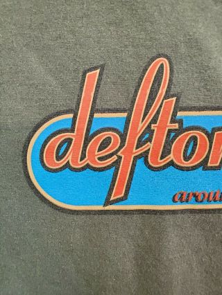 90 ' s Vintage 1998 Deftones Around The Fur Promo Concert T Shirt Giant Size XL 3