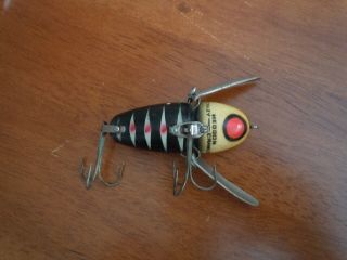 Rare Heddon Lure Crazy Crawler Donaly Clip Red Chin 1939