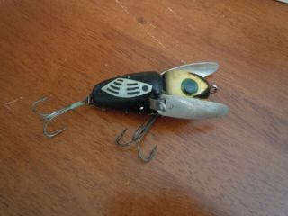 Rare heddon lure crazy crawler donaly clip Red chin 1939 3