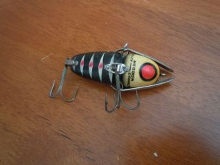 Rare heddon lure crazy crawler donaly clip Red chin 1939 5