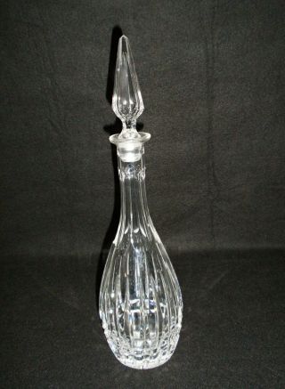 Rare Antique BACCARAT Crystal Glass Set of 3 Decanter w/ Deeply Cut Pattern 6