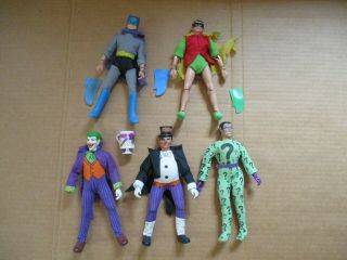 Mego Dc Action Figures,  Batman,  Robin,  The Joker,  And More Vintage 1970s