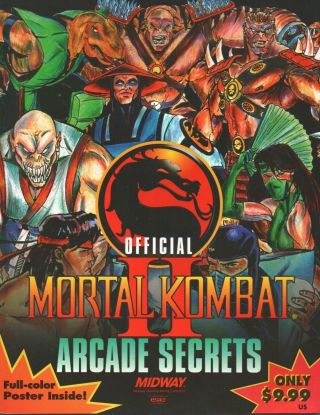 Vintage Mortal Kombat Ii Arcade Secrets Strategy Guide With Poster - - Condi